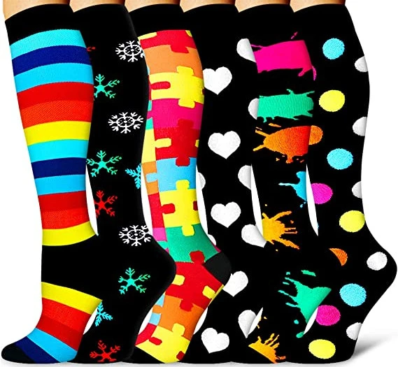 Wholesale Compression Socks Men 3/5/6/7 PAIRS/SET Birthday Gift Compression Sports Socks Women