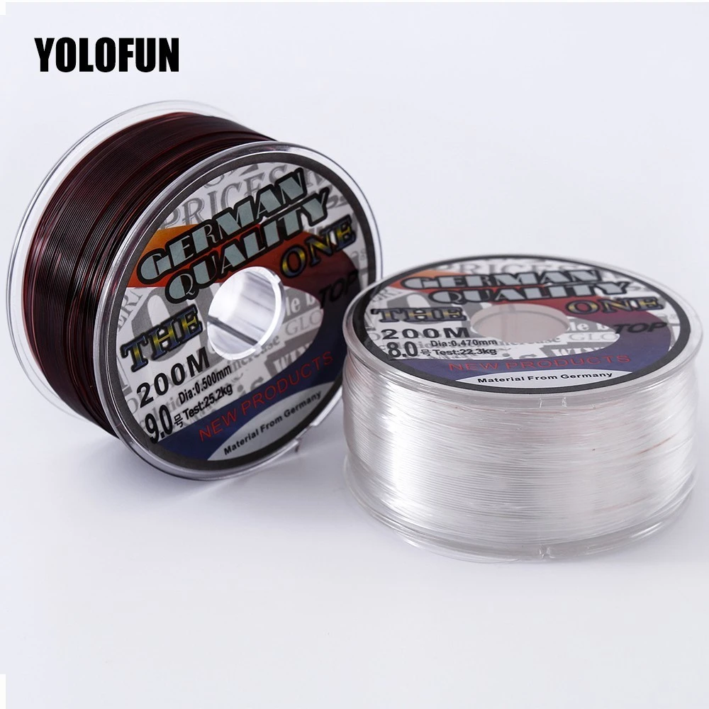 200m fluorocarbon coating fishing line white brown sinking high Abrasion Resistance stretchable fluorocarbon fishing line japan