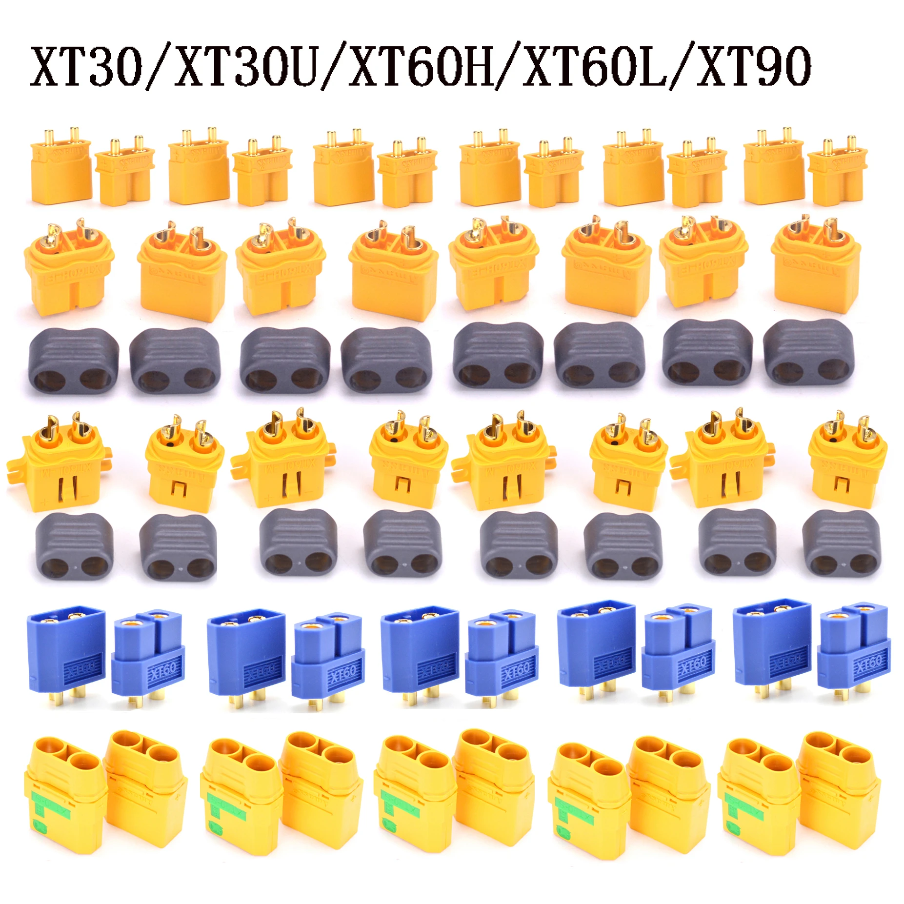 20pcs(10 pairs) High Quality XT30 XT30U XT60 XT60H XT60L XT60PW  XT90 XT90S Connector plug for Battery quadcopter multicopter