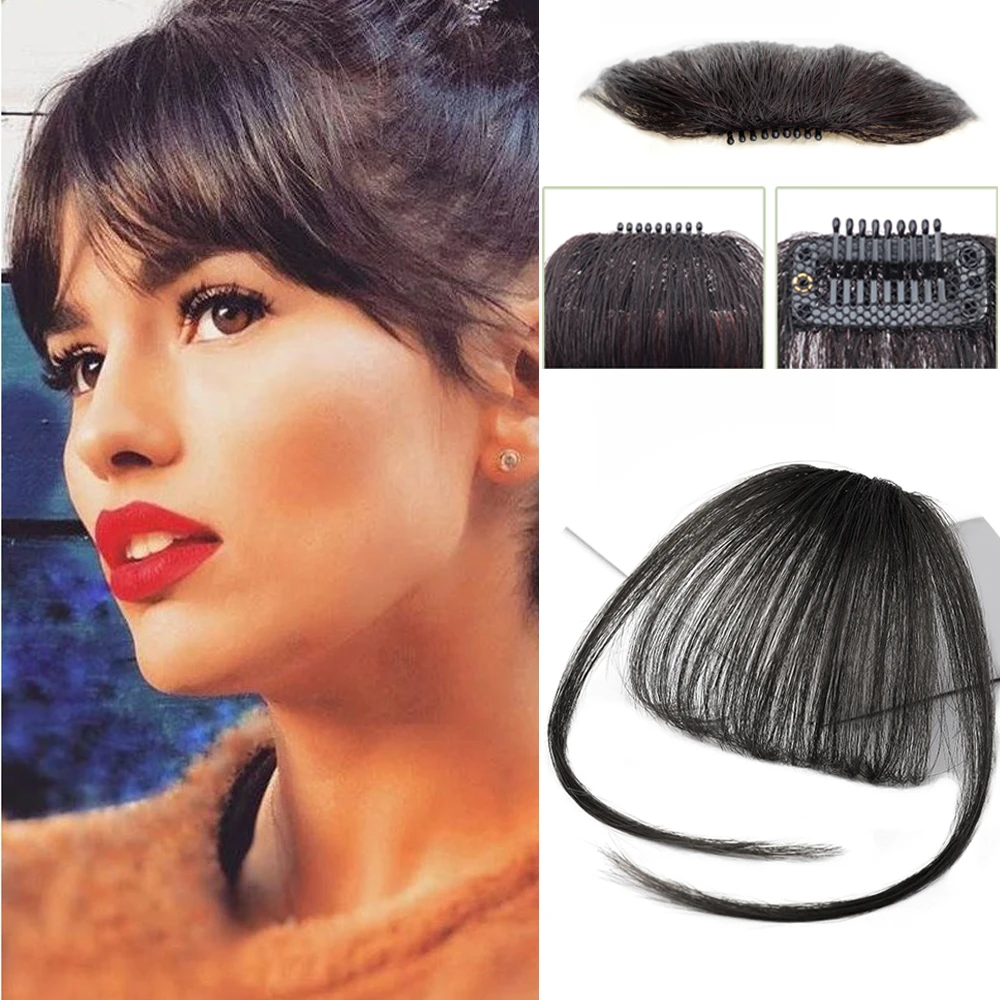 Fake Air Bangs Clip In Bangs Synthetic Fringe Wig Women Clip In Hair extension Extension Hair Accessories