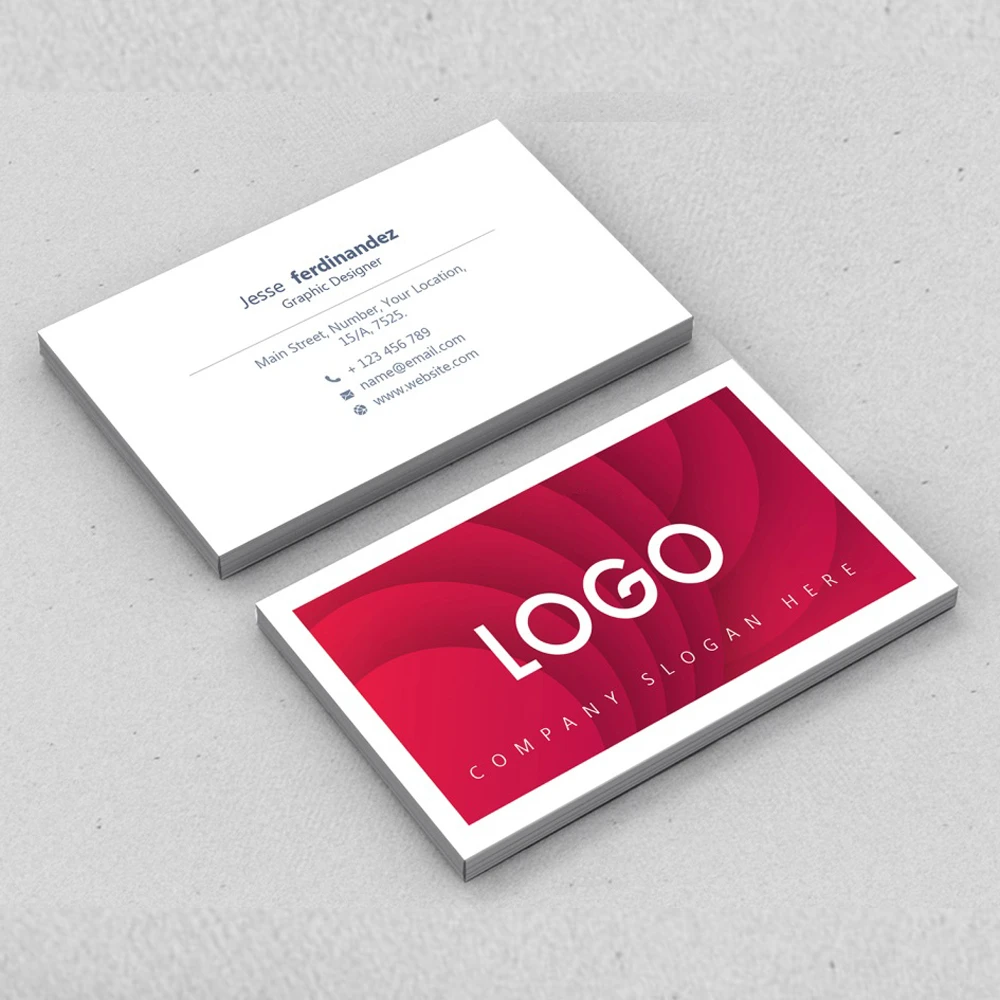 100PCS cheap customized full-color double-sided printing business card 300GMG paper
