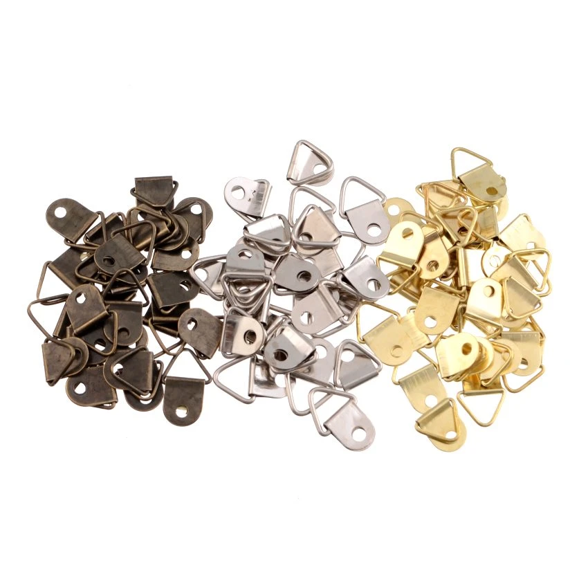 Free shipping 50Pcs Bronze Tone Photo Frame(not inculde screw) tied Metal Hooks 1 Holes 21*13mm