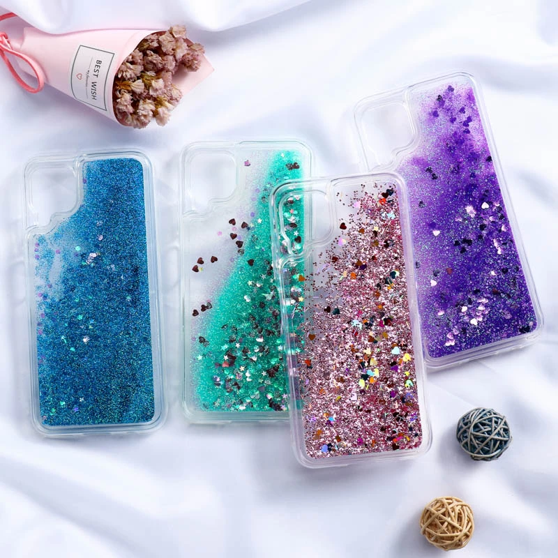 Glitter Liquid Cases For Huawei P Smart 2021 Z 2019 Honor 10X Lite 9 8X 10i 20 Case For Huawei Mate P30 P20 P40 Pro Case