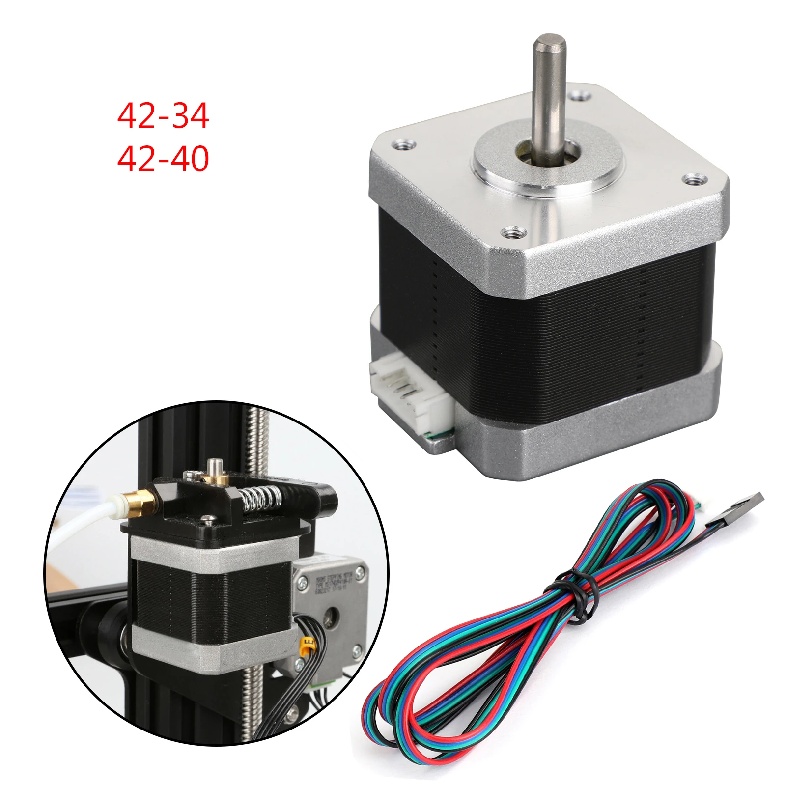 Areyourshop 3D Printer 42 40 42 34 X/Y/Z/E Stepper Motor For 3D Creality Ender 3 Pro CR-10