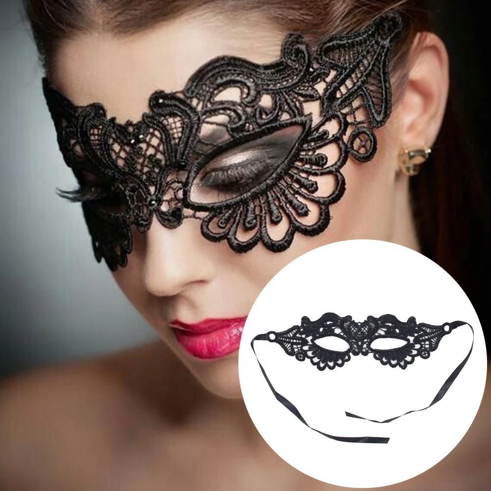 2021 Newest Sexy Women Hollow Lace Masquerade Face Mask Princess Prom Party Props Costume Halloween Masquerade Mask Women