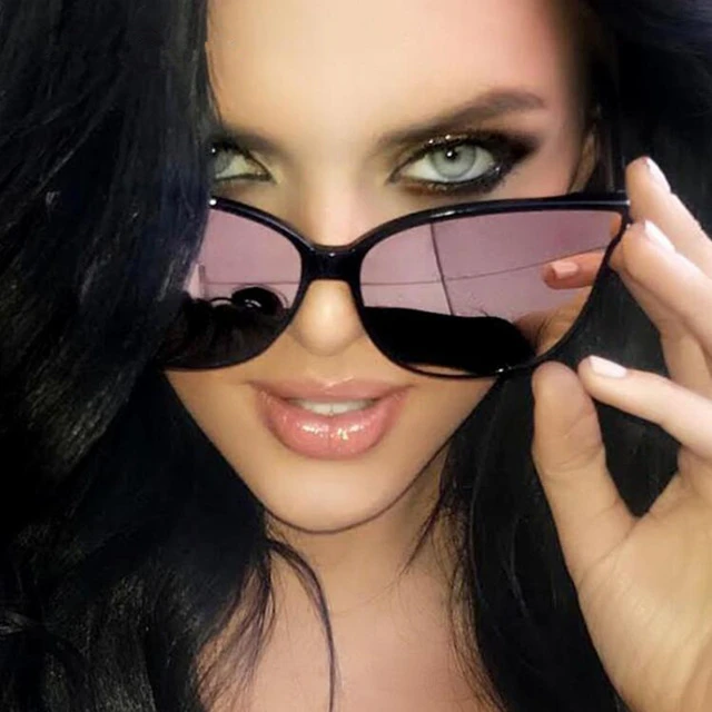 LONSY Retro Cat Eye Sunglasses Women Luxury Coating Mirror Sun Glasses Female Vintage Glasses Oversized Women Oculos De Sol