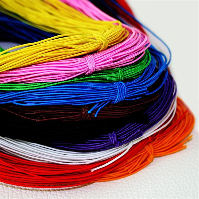 25m 1MM String Cords Beading Elastic Band Stretch Beads String Strap Rubber Rope Line For DIY Bracelet Jewelry Making Threads