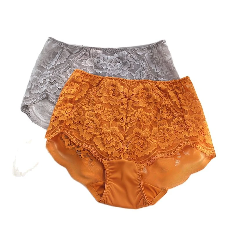 FL Women's panties High wasited Briefs Luxury Heavy Embroidered Buttock Seamless Female Underwear Big Size Women's Lingerie