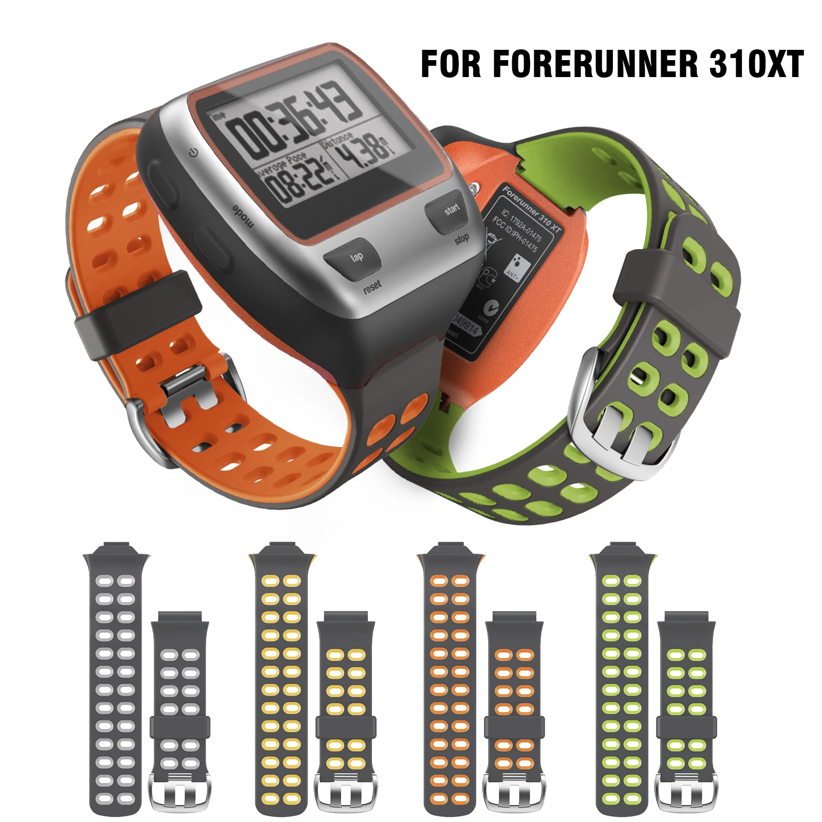 Watchband for Forerunner 310XT Colorful Sport Silicone Replacement Watch Strap for Forerunner 310XT Wristband