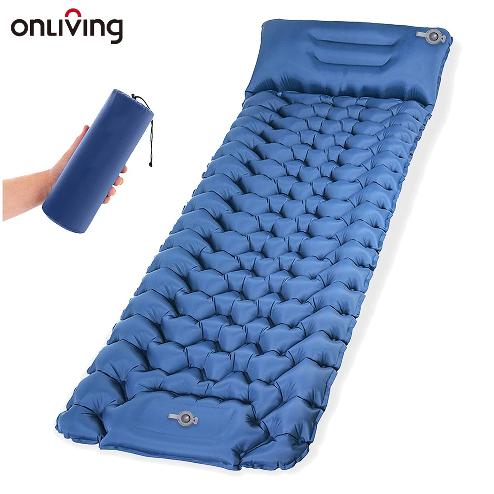 ONLIVING Camping Sleeping Mat Self Inflatable Mattress in Tent Camping Bed Ultralight Camping Air Mattress Sleeping Pad Hiking