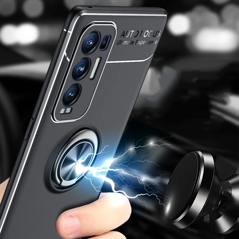 For OPPO Reno 5Z 10 A ACE 2 3 4 5 Pro Plus Find X X2 Pro Lite Neo Reno 2Z 2FReno3 Reno4 Reno5 Pro Magnetic Car Stand Phone Cover