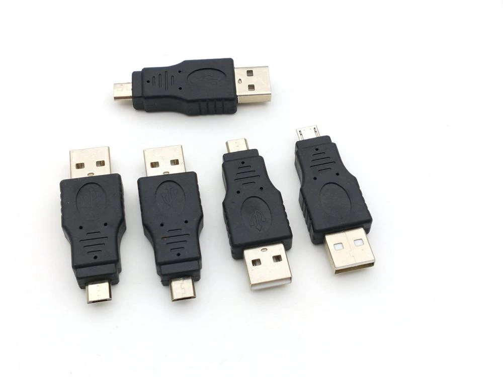 5Pcs NEW USB 2.0 A Male to Micro USB 5 Pin Male Plug Adapter CONNECTOR
