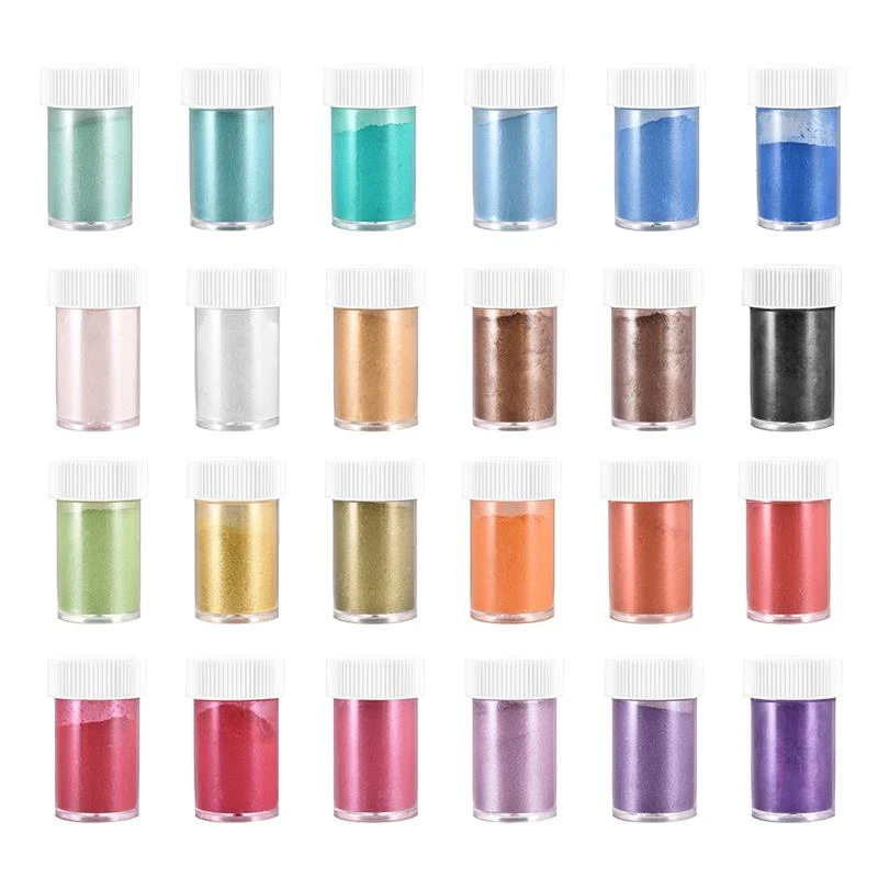 24 Color 10g Pigment Filler For Resin Jewelry Making Pearl Powder Dye Pearl Resin UV Epoxy Nail Paint Pigment