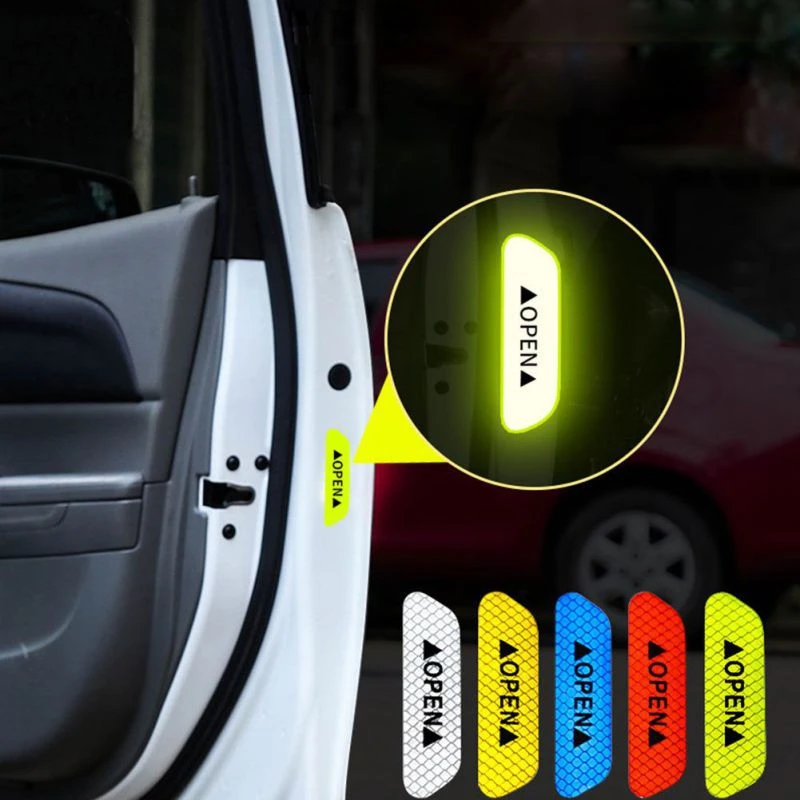 Car Open Reflective Tape Warning Mark sticker for Ford Focus RS Fiesta Mondeo Kuga B-Max Grand C-MAX S-MAX Galaxy