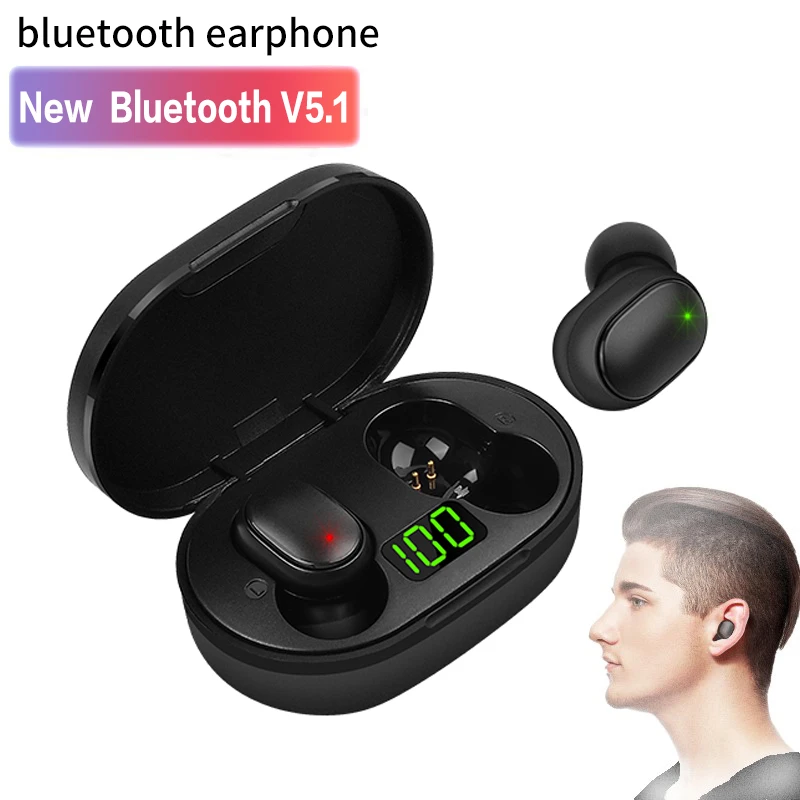 TWS E6S Bluetooth Earphones Wireless Earbuds For Xiaomi Redmi Noise Cancelling Headsets With Microphone Handsfree A6S Headphones