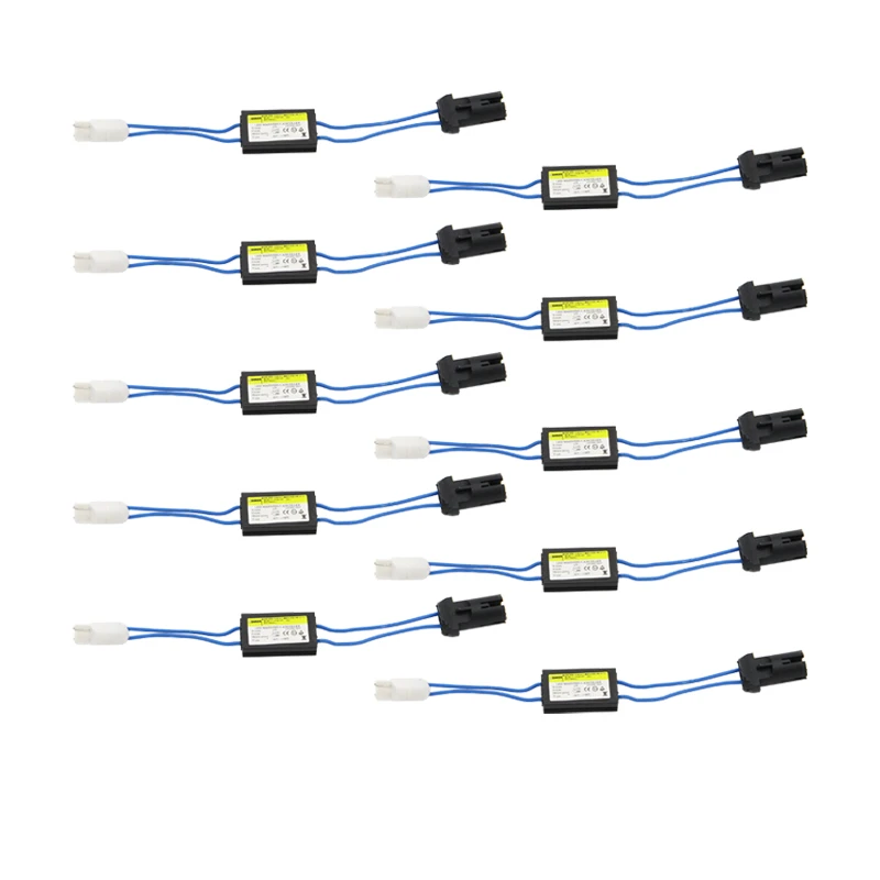 10pcs T10/T15 W5W 194 Error Free Load Resistor Wiring LED Decoder Warning Flashing Canceller Adapter For European Car Lights
