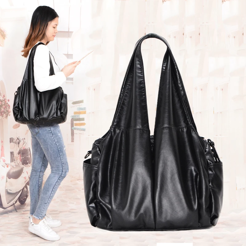 2020 PU hobo Luxury top-handle ladies Handbag Women Shoulder Bags  soft messenger satchel Bag Pu-Leather female tote sac a main