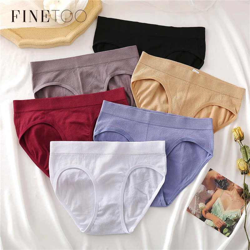FINETOO Seamless Briefs Women Sexy Panties S-XL Female Underpants Fashion Ladies Panties Solid Color Girls Panty Lingerie 2020
