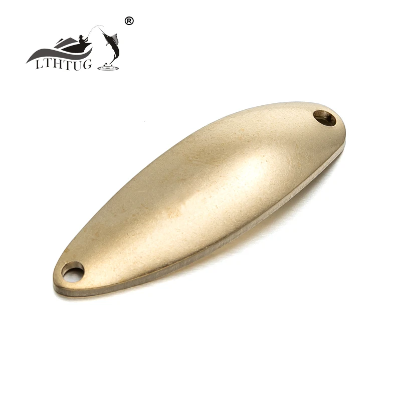 LTHTUG PURE 3.5g 35mm Arealure Pesca Copper Unpainted Trout Spoon Bait Blank Stream Metal Fishing Lure DIY Spoon For Perch Trout