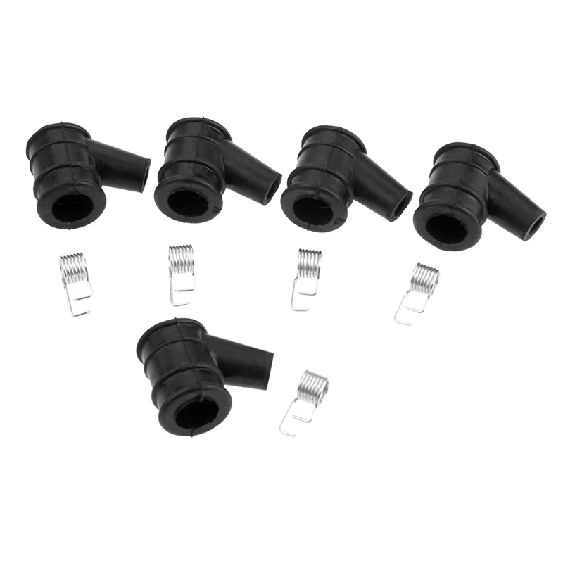 5 Sets 2-Stroke Ignition Coil Cap With Springs Set For 45CC52CC58CC Chain Saw Accessories Part Garden Power Tools