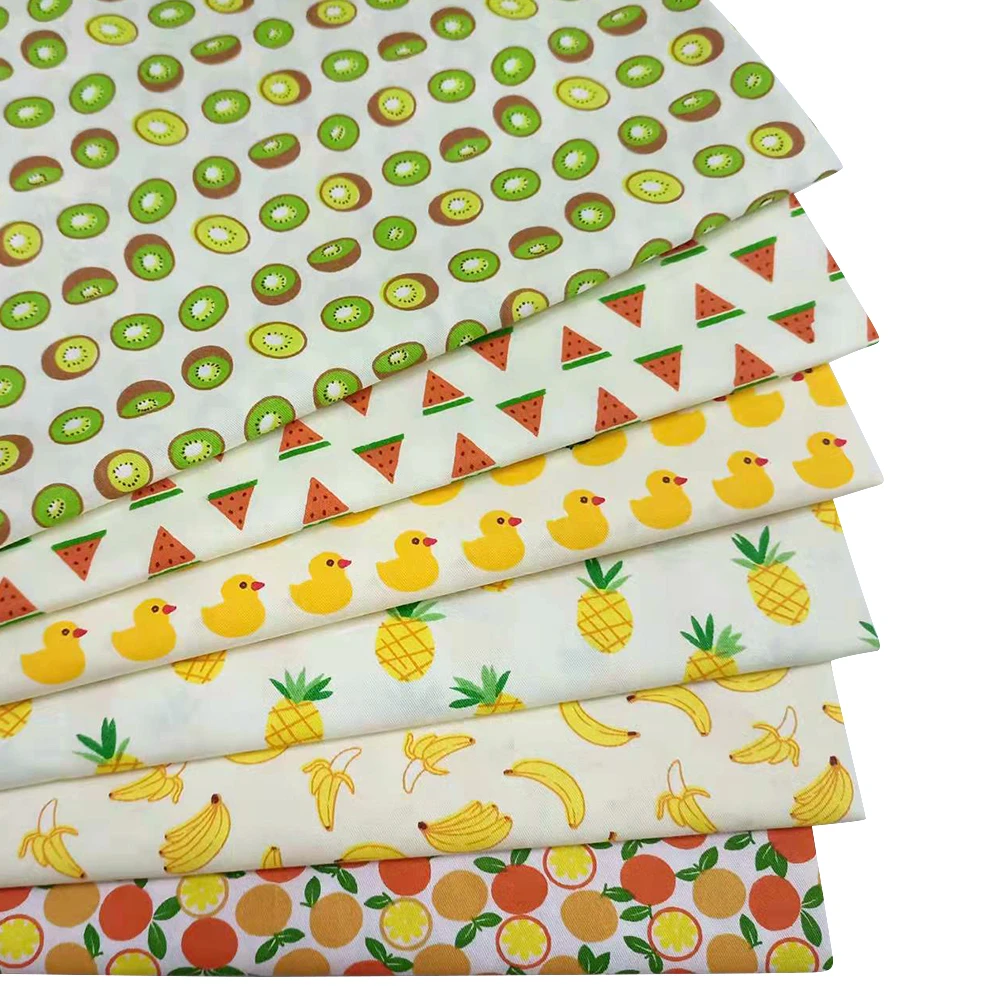 Buulqo  fruit paradise cartoon pattern 100% twill cotton fabric bedding children's clothing accessories