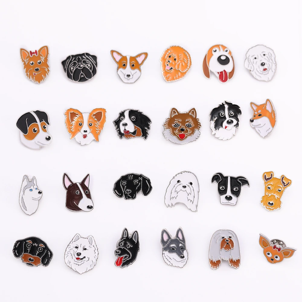 Jack Russell Terrier Brooches for Women Metal Alloy Animal Pet Dog Brooch Clothes Jewelry bag Pin Fashion Dress Coat Accessories