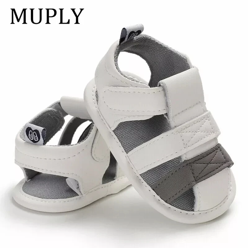 2021 Baby Summer Shoes Newborn Infant Baby Girl Boy Kids Crib Shoes Soft Sole Solid Hook Causal Anti Slip First Walkers 0-18M