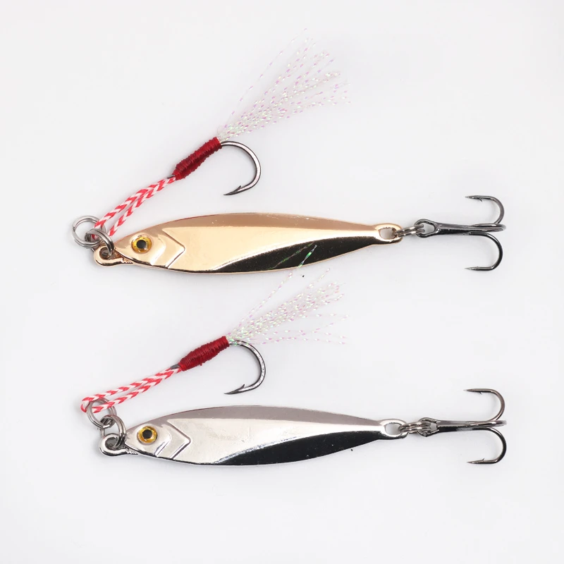 POETRYYI 1pcs Metal Sliver 12g/16g/22g Spoon Fishing Lure Hard Bait Sequins with Treble Hook Wobbler Spinner 50