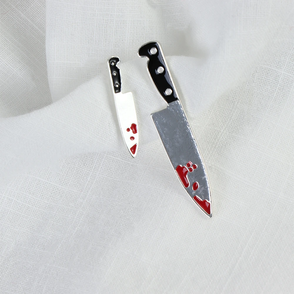 New Funny Knife Blood Stud Earrings For Women Punk Personality Hippop Brincos Party Hot Trendy Jewelry Gifts