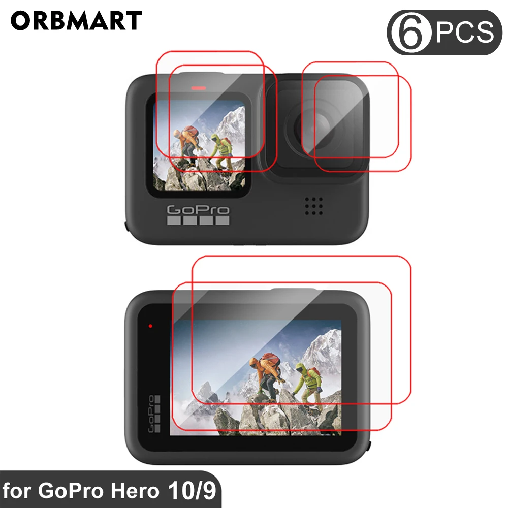 Tempered Glass Screen Protector for GoPro Hero 10 9 Black Lens Protection Glass Film for Go Pro Hero9 10 Gopro9 Accessories