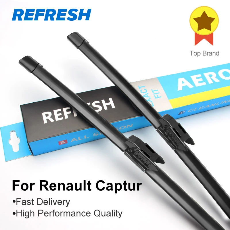 REFRESH Windscreen Wiper Blades for Renault Captur ( Kaptur ) Fit Bayonet Lock Arms 2013 2014 2015 2016 2017 2018 2019 2020