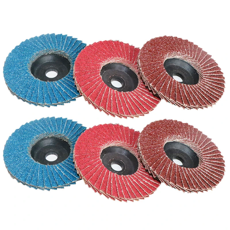 Hiqalty 3Inch 6/10PCS Flap Discs 75*10mm Grinding Wheels Sanding Discs 80 Grit For Angle Grinder polishing of Metal Wood Plastic