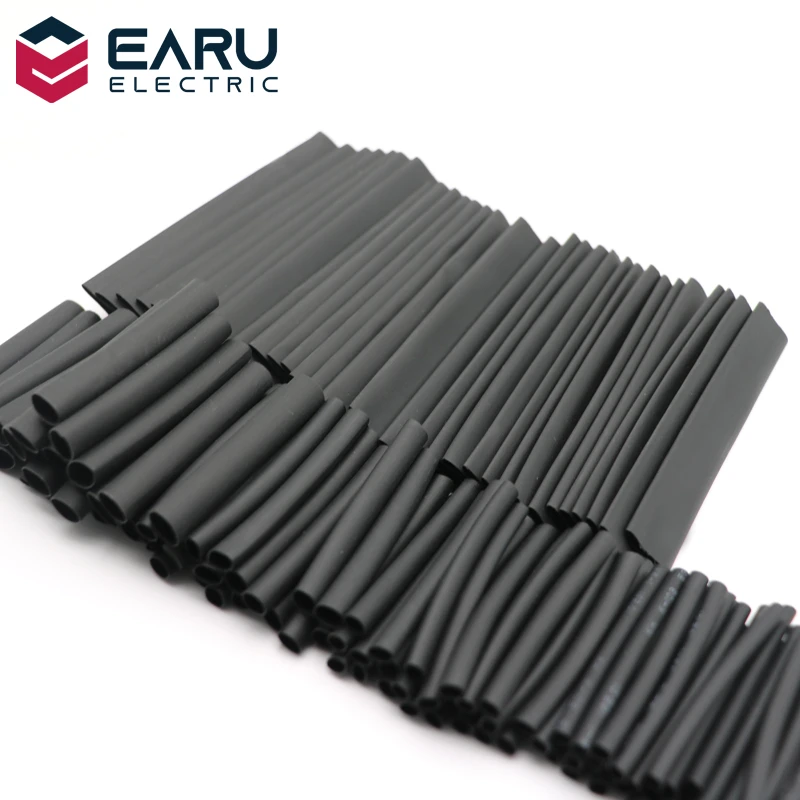 127 Pcs Heat Shrink Sleeving Tube Tube Assortment Kit Electrical Connection Electrical Wire Wrap Cable Waterproof Shrinkage 2:1