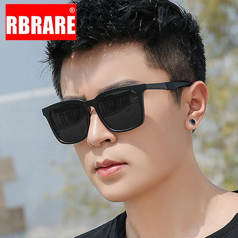 RBRARE Square Sunglasses Men High Quality Luxury Brand Sun Glasses For Men/Women Retro Mirror Sunglasses Vintage Oculos Black