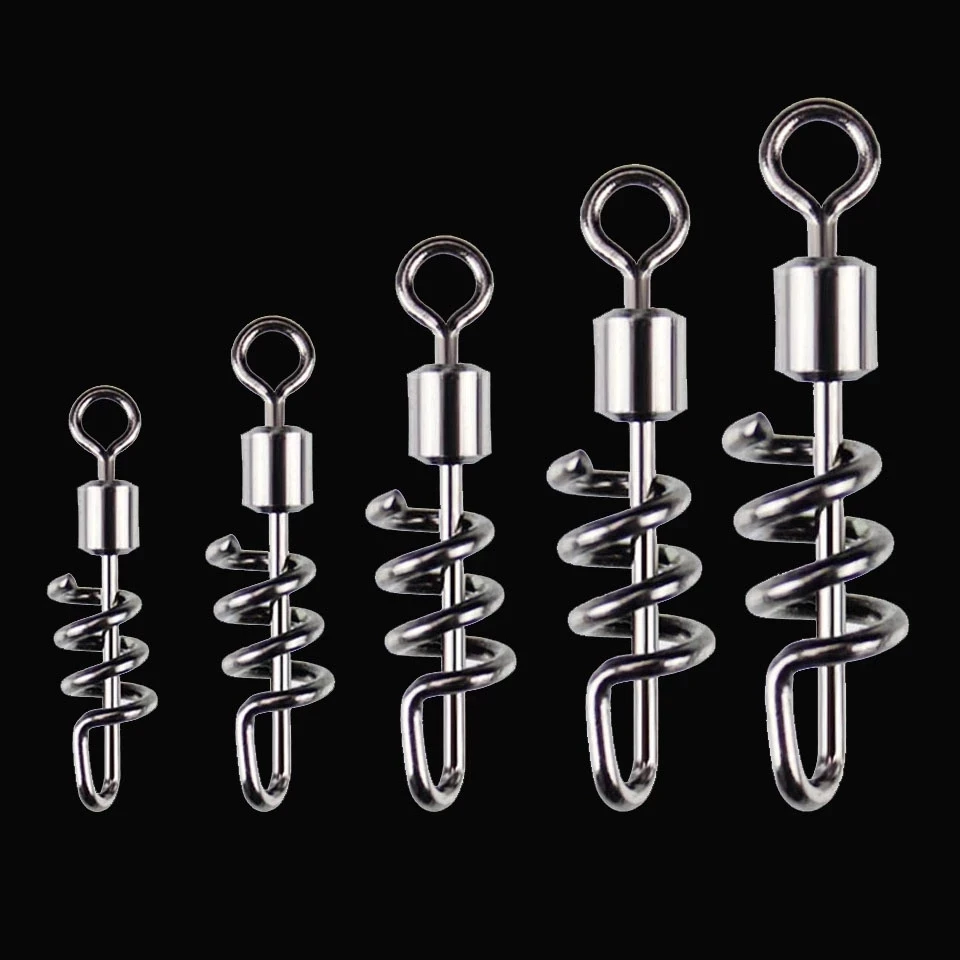 WALK FISH 20PCS/Lot Fishing Connector Pin Bearing Rolling swivel with screwed snap Pins Fishing Hook Tackle Accessories