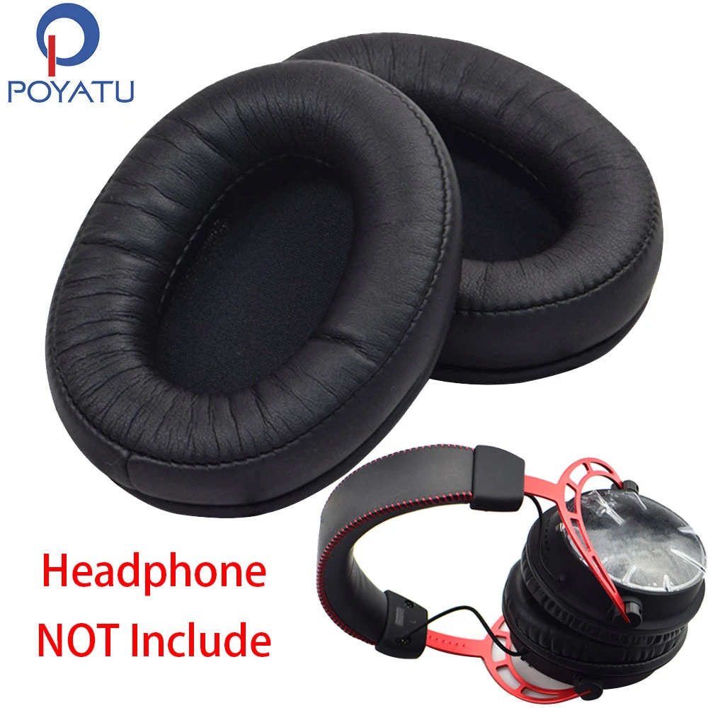 POYATU For Cloud Alp Ear Pads For Kingston HyperX Cloud II Alpha KHX-HSCP-GM Ear Pads Headphone Earpads Cushion Cover