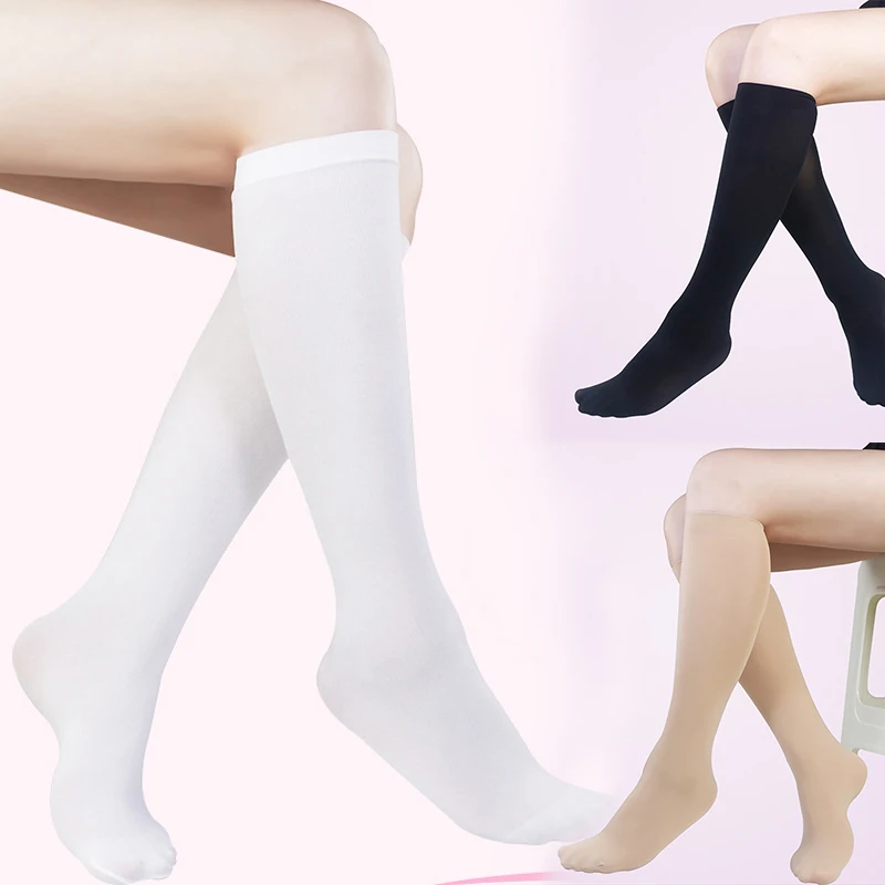 Socks Female Uniform Solid Color Half Leg Calf Socks Japanese Tube Sock College Wind Student Socks Knee Long Tube Cute