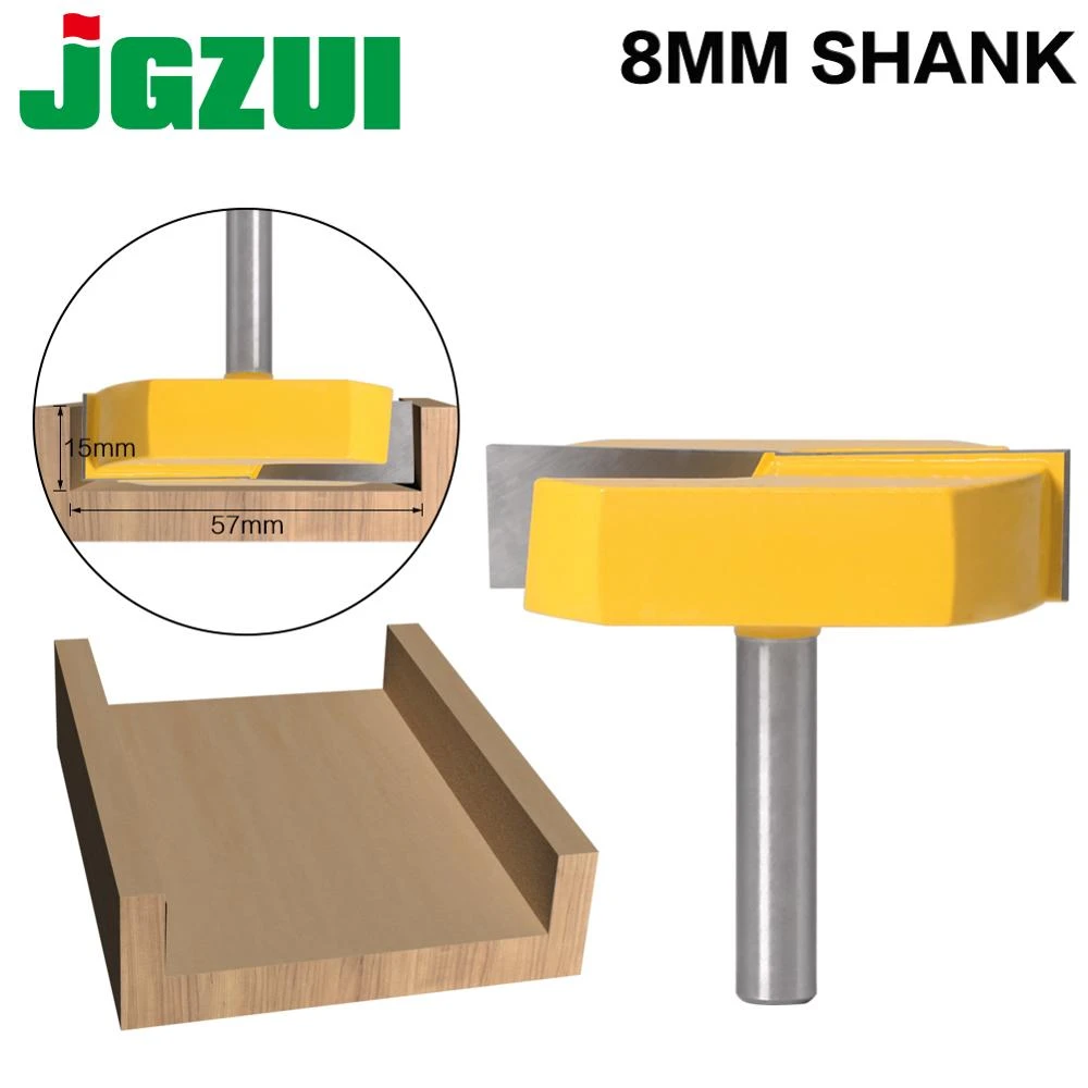 Cleaning Bottom Router Bits with 8mm Shank,2-3/16 Cutting Diameter for Surface Planing Router Bit