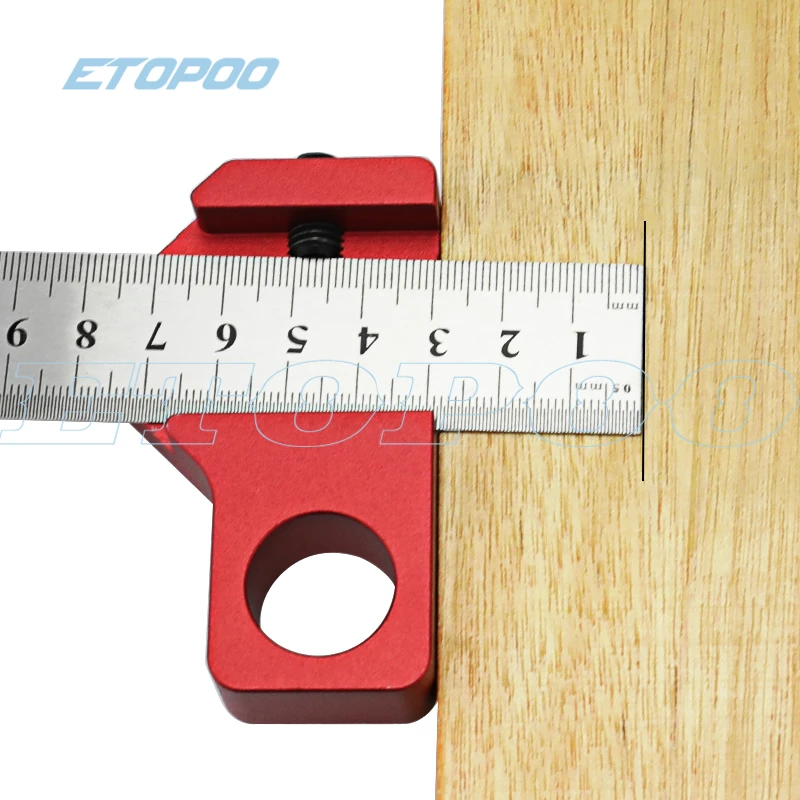 Carpentry DIY Woodworking Angle Scriber Steel Ruler Positioning Block Line Scriber Gauge Aluminum Alloy For Measuring Tools