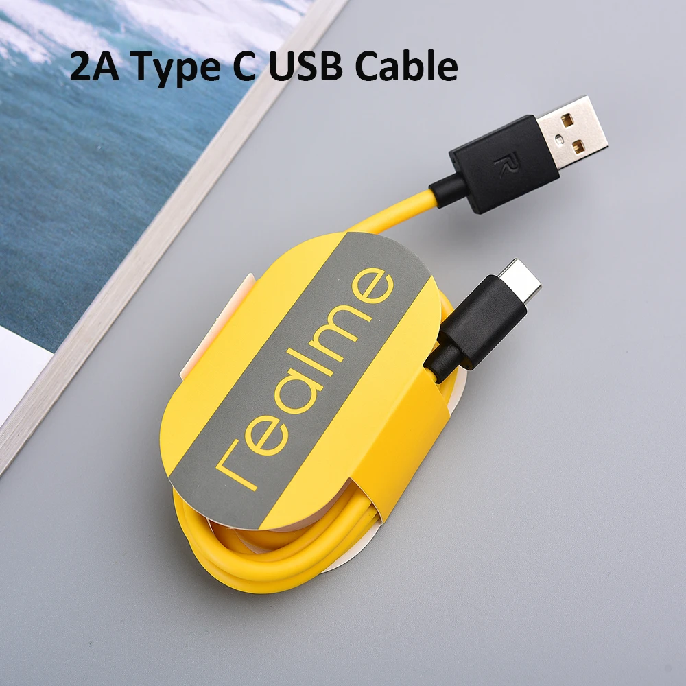 2A Type C USB Cable For Realme Fast Charge Type-c Data Line For Realme X50 X7 Q2 X20 X2 6 7 Pro X50m V3 V5 X Q 7i Xiaomi OPPO