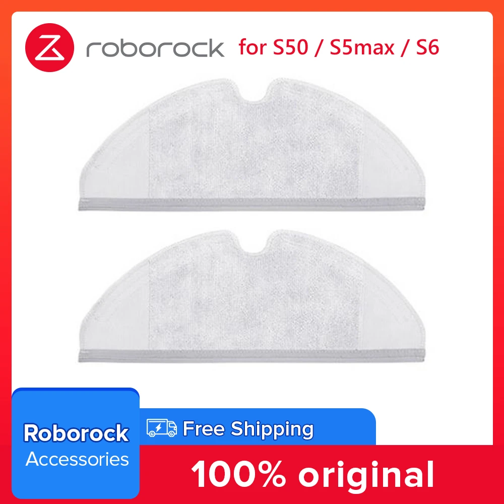 2pcs Roborock S50 S5Max S6 Mop Cloths for Roborock Vacuum Cleaner Spare Part Dry Wet Mop Cleaning Pad mopping cloth Replacement