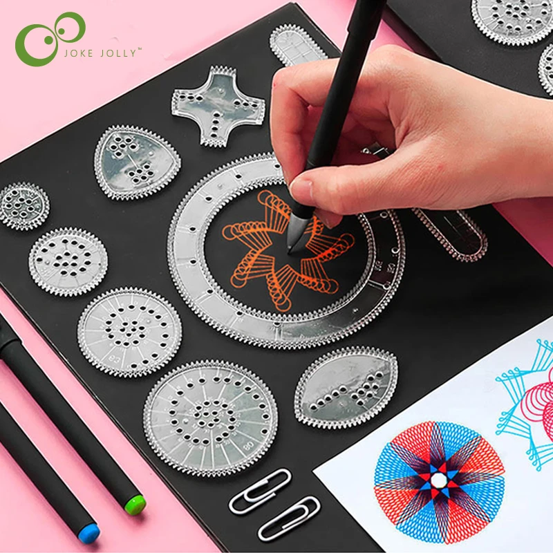 Spirograph Drawing Toys Set Interlocking Gears Wheels Painting Drawing Accessories Creative Educational Toy Spirographs GYH