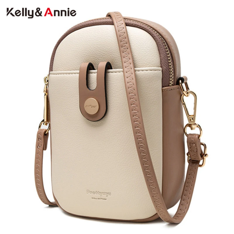 Panelled Small Crossbody Bags For Women Soft Pu Leather Mini Shoulder Messenger Phone Bag Female Brand Designer Ladies Purse