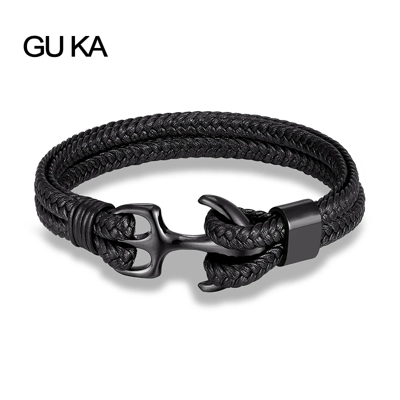 Men Anchor Bracelet Women Leather Gold Stainless Steel Handmade Jewellery Fashion Accessories Rope Bracelets Wholesale For Gifts