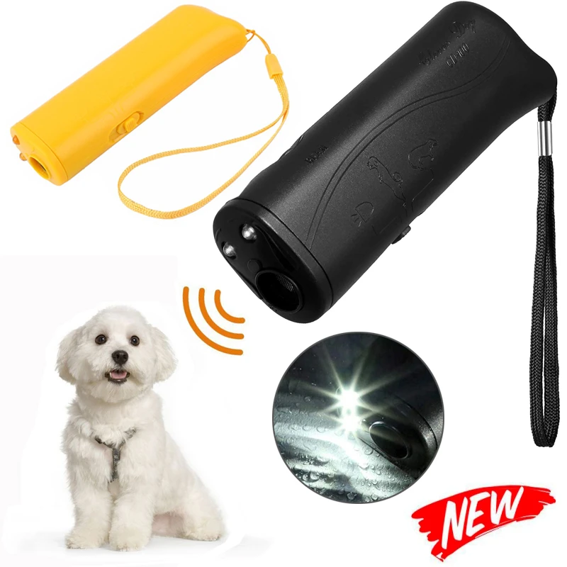 Handheld Ultrasonic Dog Repeller Anti Barking Trainer Deterrents Stop Bark Control Training Device Tool Supplies for Dogs Chiens