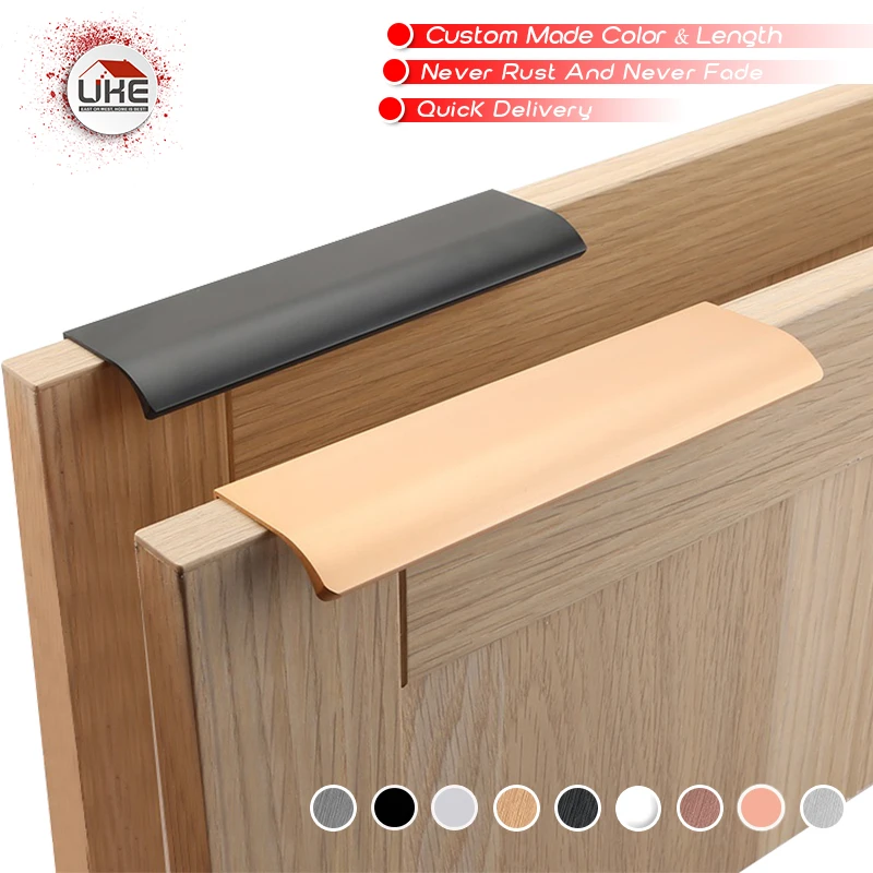 UKE furniture drawer handles hidden cabinet handles Kitchen Drawer Handles Knobs
