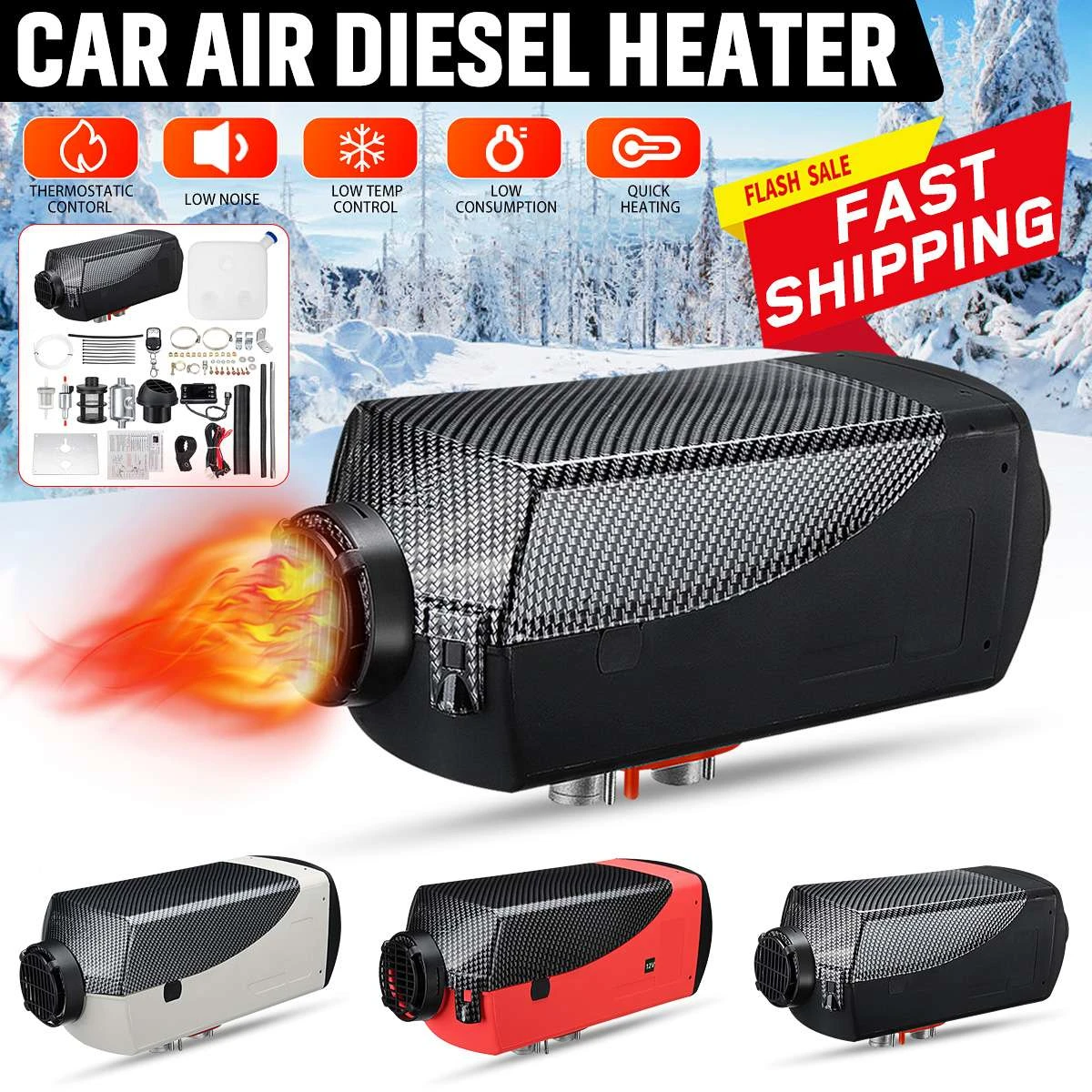 5KW 12V 5000W Air Autonomous Diesel Heater car heater Parking Heat With Remote Control for RV Motorhome Trailer Trucks Boat Car