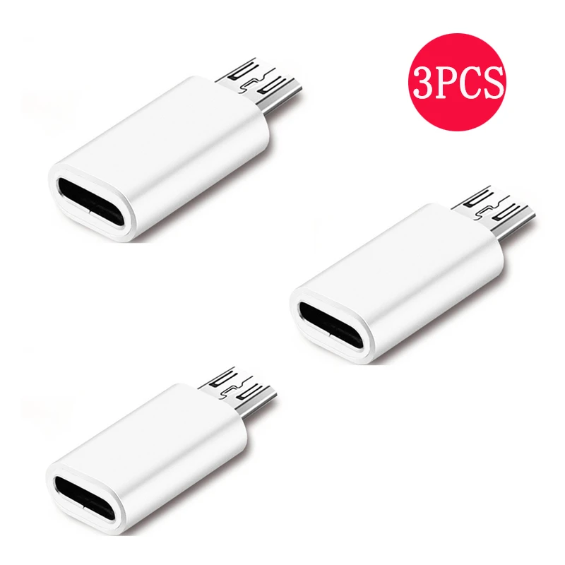 3 PCS Type-c To Micro USB Adapter for Samsung Xiaomi Mi6 Mi5 Micro Sync Device Android Charger Converter Cell Phone Accessories