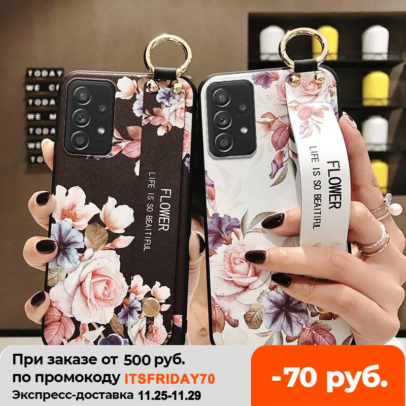 SoCouple Case For Samsung a51 S9 S10 S20 FE S21 ultra A52 31 12 72 32 20 21s 50 70 71 Note 20 plus Phone Holder Wrist Strap Case