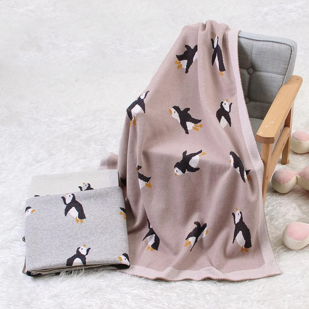 Baby Blankets Knitted Newborn Swaddle Wrap Blanket Sleep Sack For Stroller Bedding Covers Cartoon Infantil Bebes Quilts 100*80cm